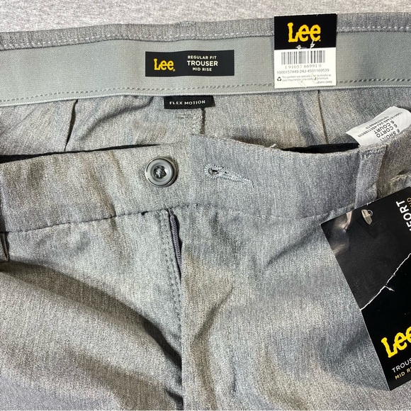 Lee Women's Flex Motion Regular Fit Trouser Pants Size 8 Short Ash Heather NWT - Picture 6 of 16